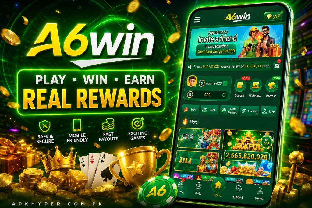 A6WIN Game trusted apk for real earnings in pakistan