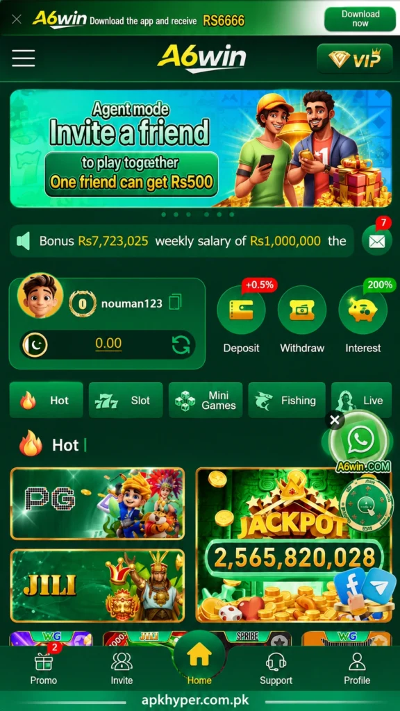 Download A6win game for earning opportunities