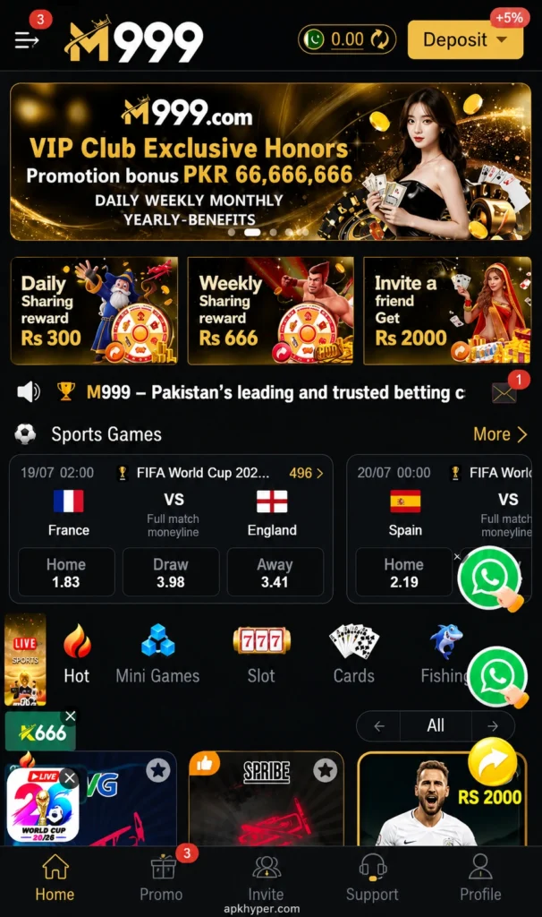 get m999 game apk latest version v.9.12 and avail big rewards