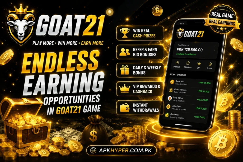 Download Goat21 Game and enjoy unlimmited earning opportunities daily.