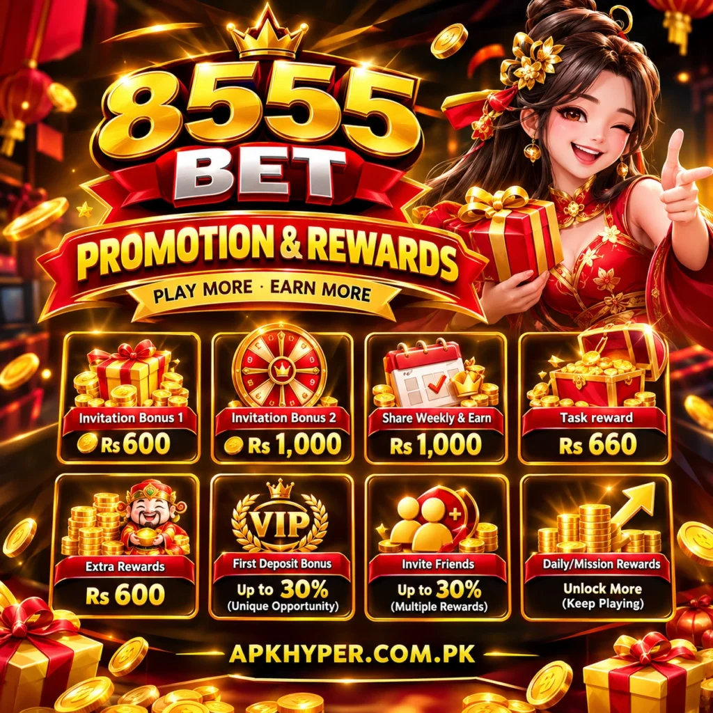 Explore earning and Rewads on 8555Bet Game APK